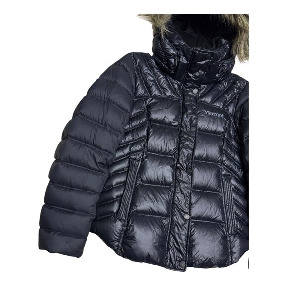 MARMOT 700 Down Fill Winter Designer Puffer Parka Jacket Ski Coat Womens Medium - Picture 4 of 8